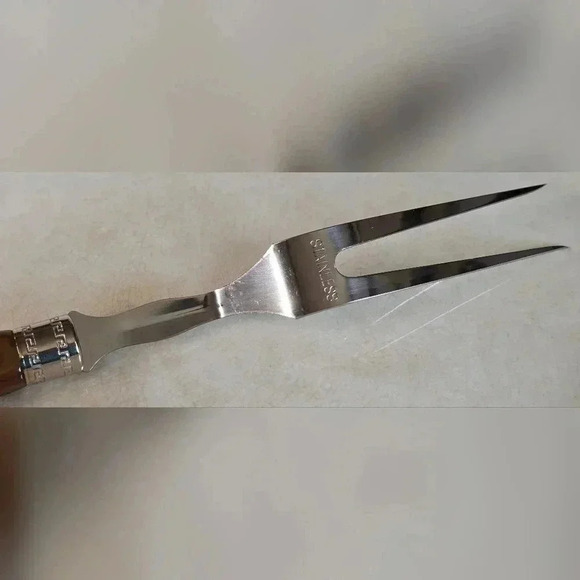 Vintage Westall Richardson Sheffield Carving Set Stainless Marbled Bakelite MCM - Picture 11 of 16